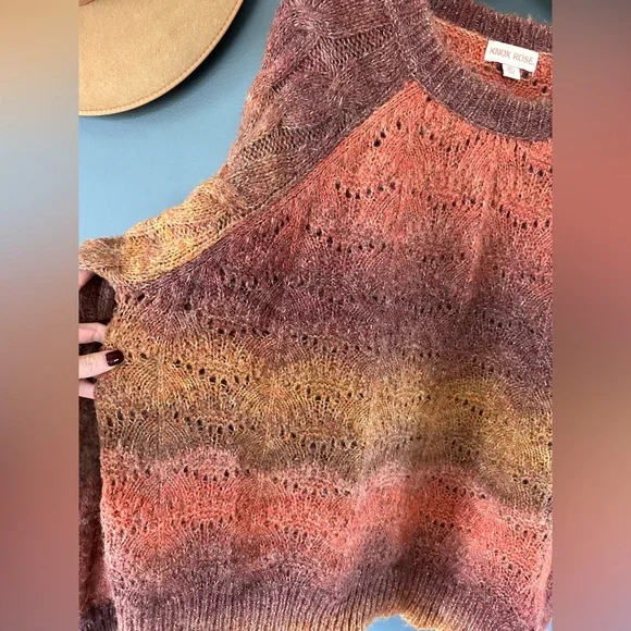 Target :: Knox Rose Sweater Rust Red Marled Knit Crewneck Wool Blend Sz XXL - Picture 8 of 12